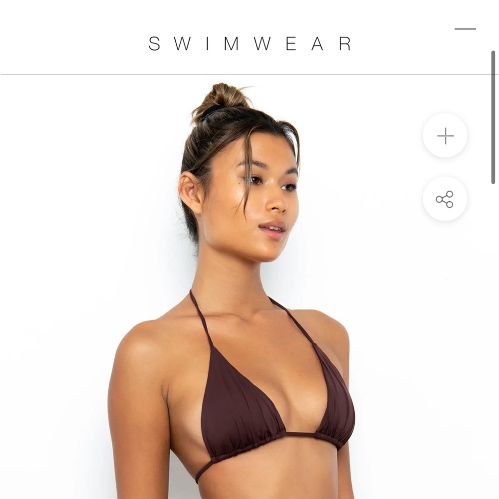 Triangle bikini top in Espresso